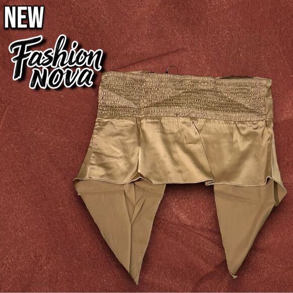 New Fashion nova When The Party's Over Satin Tube Top - Taupe - Medium - Picture 8 of 9